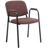 CLP Set van 4 Bezoekersstoelen Ken Pro Stof bruin - bruin Textiel 319089