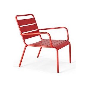 Oviala Business Red steel lage fauteuil - rood Staal 104040