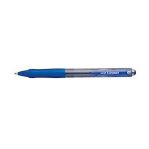 Uni-ball balpennen Laknock schrijfbreedte 0,4 mm, schrijfpunt: 1 mm, medium punt, blauw, Pak van 12 - blauw 732389