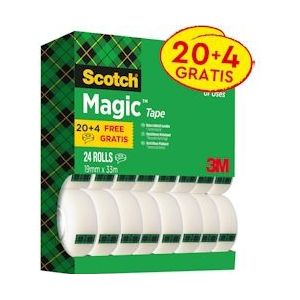 Scotch Magic Tape plakband ft 19 mm x 33 m, value pack met 24 rollen - 5902658105722