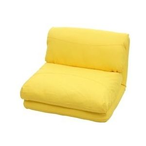 Mendler Slaapbank HWC-E68, slaapbank functionele fauteuil inklapbare fauteuil, stof/textiel ~ geel - geel Textiel 74431
