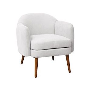SVITA JOHAN fauteuil Lounge fauteuil Gestoffeerde armleuningen modern beige - wit Multi-materiaal 98132
