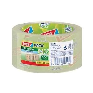 Tesapack eco & strong ecoLogo, ft 50 mm x 66 m, PP, transparant - blauw Papier 449685