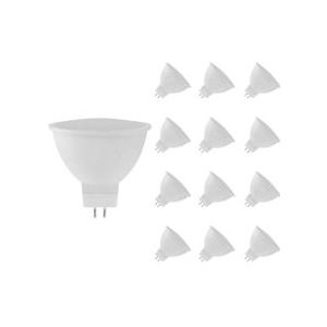 Pak van 12 Lampen LED GU5.3 Spotlight 8W Equi.60W 700lm 3000K Raydan Home - wit Polycarbonaat 8429160021564