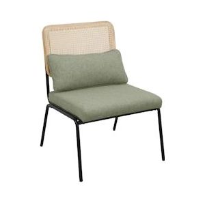 SVITA SVEA lounge stoel rotan fauteuil retro fauteuil rotan vintage groen - groen Polyester 94333