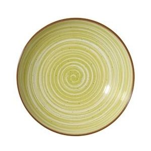 METRO Professional Diep bord Madleen, steengoed, Ø 21 cm, groen, 6 stuks - groen Steengoed 4337182213765