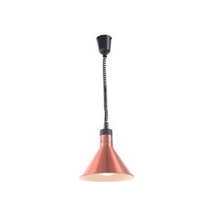 Warmtelamp verstelbaar conisch, HENDI, Koper, 230V/250W, Ø¸275x(H)250mm - oranje Metaal 273876
