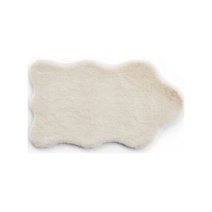 Oviala Business Ivoor schapenvacht vloerkleed 50 x 80 cm - beige Polyester 108609