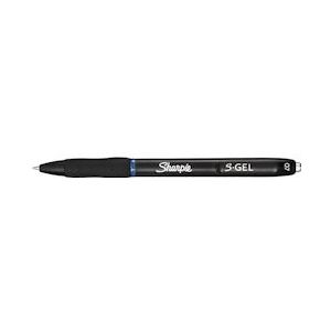 Sharpie S-gel roller, medium punt, blauw, Pak van 12 - zwart Synthetisch materiaal 3026981366000