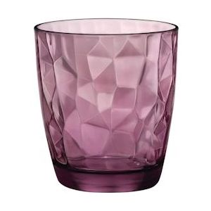 Bormioli Rocco set van 3 waterglazen Diamond, paars glas, 30 cl - paars Glas 5128830