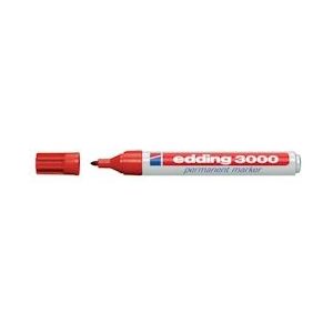 Edding permanent marker 3000 rood - rood 4-3000002