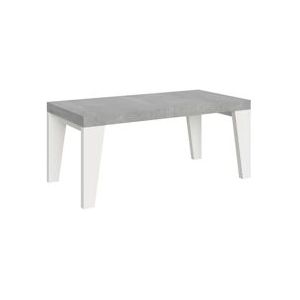 Itamoby Uitschuifbare tafel 90x180/440 cm Naxy Mix Cement blad met witte essen poten - 8050598046401
