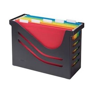 Jalema Re-solution hangmappenbox met 5 hangmappen, zwart - blauw Papier 2658026998