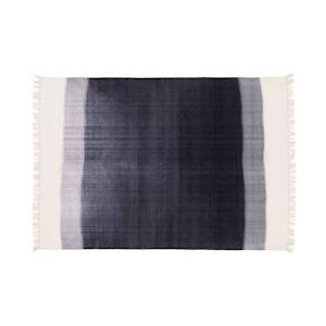 Oviala Business Rechthoekig wollen vloerkleed, plat geweven, blauw 120 x 170 cm - blauw Textiel 108588