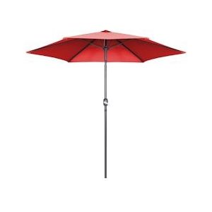 Oviala Business 3m rechte rode aluminium parasol - Oviala - rood Aluminium 105630