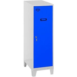 SimonRack Gedemonteerde mini metalen locker 1 deur. Kleur WIT/BLAUW 1015x400x500 mm + voetjes - 8425437121708