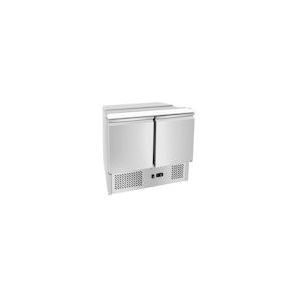 METRO Professional Saladette GSA3600, roestvrij staal, 90 x 70 x 88,8 cm, 239 L, statische ventilatiekoeling, 310W, met slot en klapdeksel, zilver - zilver Roestvrij staal 972904