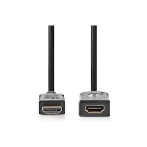 Nedis High Speed ​​HDMI-Kabel met Ethernet - HDMI Connector - HDMI Output - 4K@30Hz - 10.2 Gbps - 2.00 m - Rond - PVC - Zwart - Label - 5412810426966