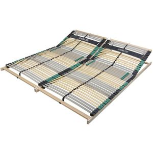 Sleepneo Lattenbodem 180x200 PREMIUM STRONG 200 van beukenhout (2x lattenbodem 90x200), verstelbaar hoofdeinde, met 42 latten, Made in Germany, tot 200kg - bruin LR0618201K183