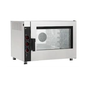 Elektrische convectie oven voor 5 gn 1/1 of bakken - 870x750x660 mm - 7700 W 400/3V - 41X25EME Eurast - grijs 41X25EME