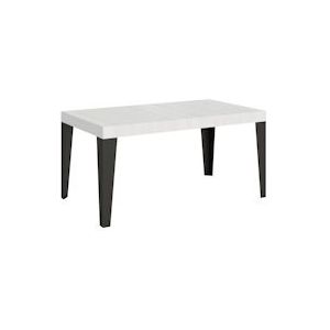 Itamoby Uitschuifbare tafel 90x160/420 cm Antraciet Vlamwit Asstructuur - VE160TAFLM420-BF-AN
