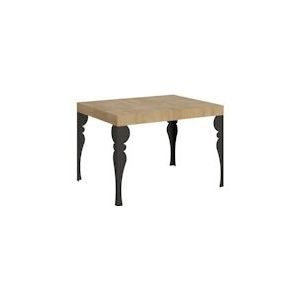 Itamoby Uitschuifbare tafel 80x120/204 cm Paxon Antraciet Natuurlijk Eiken Structuur - 8050598200292