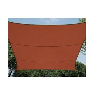 Perel Schaduwdoek, waterafstotend, 3.6 x 3.6 m, 160 g/m², polyester, vierkant, terracotta - rood Polyester GSS4360TR