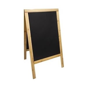 Securit stoepbord Sandwich ft 70 x 125 cm, teak - zwart Massief hout 784494