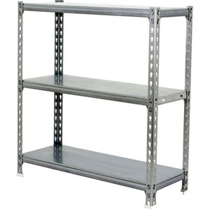 SimonRack Simonclick schroefloos metalen rek 3 legborden. Kleur galva/galva 1000x1000x400 mm - zilver Metaal 8425437085376