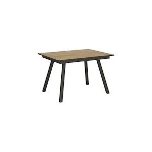Itamoby Uitschuifbare tafel 90x120/180 cm Mirhi Antraciet Natuurlijk Eiken Structuur - VE120TBCMIRHI-QN-AN