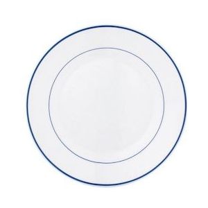 Arcoroc Set Van 6 Dessertborden Uit Opaalglas Met Blauwe Rand, 19,5 Cm, Rest. - Steen 8822613