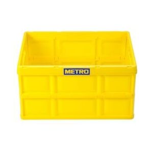 METRO Professional klapbox, 58,5 x 39 x 32,5 cm, geel, 62 l - geel Polypropyleen, kunststof 229041