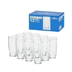 van Well Willi beker geijkt 0,4 L 12 stuks - transparant Glas 4402048