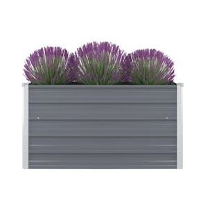 VidaXL Verhoogde Plantenbak 100x100x45 cm - Gegalvaniseerd Staal Grijs