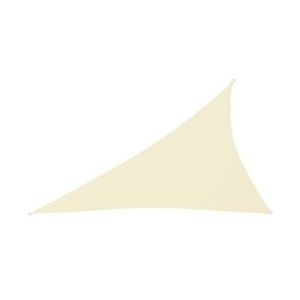 vidaXL Zonnescherm driehoekig 3x4x5 m oxford stof crèmekleurig - beige 135228