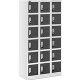 Fromm & Starck Metalen opbergkast - 18 lockers - grijs - 4062859007087