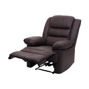 Mendler TV fauteuil HWC-G15, relaxfauteuil, leder + kunstleder 101x87x100cm ~ bruin - bruin Leer 70842+70843