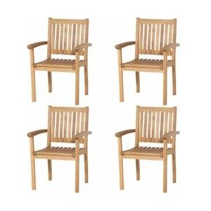 SIENA GARDEN Paleros SET 4x Fauteuils M73559 - bruin Hout M73559