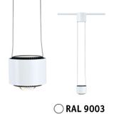 Paulmann URail LED-pendel Aldan  930lm / 530lm 8,5W 4000K dimbaar 230V Signaalwit 94904 - Metaal 94904