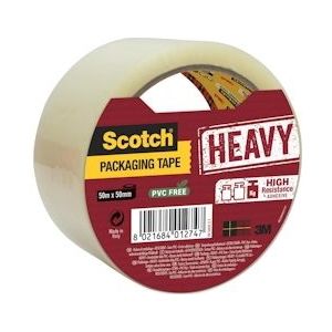 Scotch verpakkingsplakband Heavy, ft 50 mm x 50 m, transparant, per stuk - 8021684012747