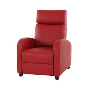 Mendler TV fauteuil Denver, kunstleer ~ rood - rood Synthetisch materiaal 28721