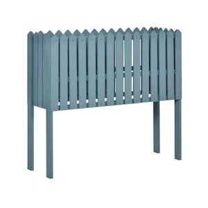 Outsunny 2-in-1 Tuinhek En Plantenstandaard Weerbestendige Verf Massief Hout Blauw 100x30x90cm - blauw 8700000308480