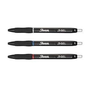 Sharpie S-gel roller, medium punt, blister van 3 stuks, blauw - 3026981372568