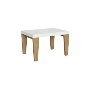 Itamoby Uitschuifbare tafel 90x130/390 cm Spimbo Mix Wit essenblad Natuurlijke eiken poten - 8050598046661