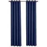 Larson - Luxe effen blackout gordijn - met ringen - 3m x 2.5m - Donkerblauw