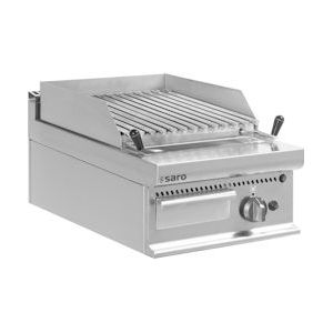 Saro gas lavasteengrill E7/BS1BB - zilver Roestvrij staal 423-1260