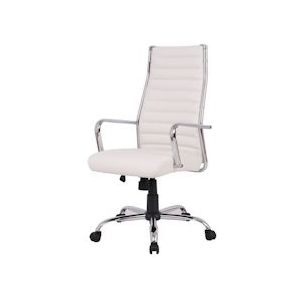 SIGMA EC410 bureaustoel, 77,5 x 24 x 65 cm, met vaste armleggers, instelbare kantelspanning, wit - wit 359237