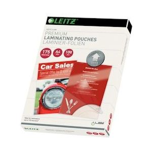 Leitz Ilam lamineerhoes ft A4, 350 micron (2 x 175 micron), pak van 100 stuks - transparant 74830000