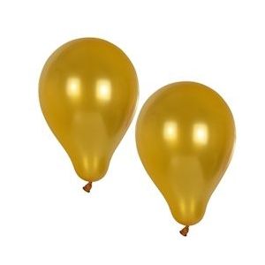 PAPSTAR, Ballonnen Ø 25 cm goud - goud Latex 4002911289686