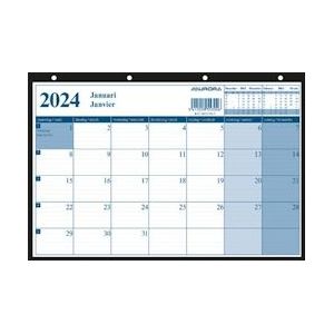 Aurora Monthly, 2024 - blauw Papier 5411028553006